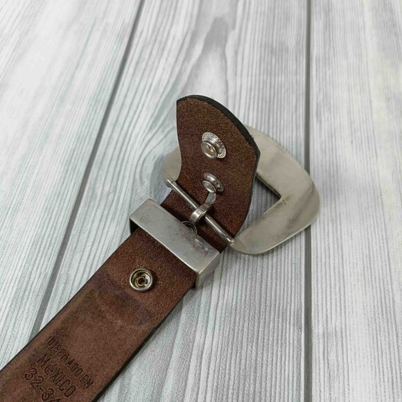 Western Leather Belt, Engraved Floral Tooled Leather Belt, Belt for Men & Women - Picture 8 of 12